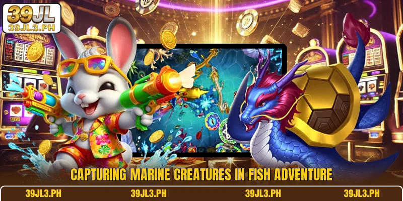 Capturing marine creatures in Fish adventure