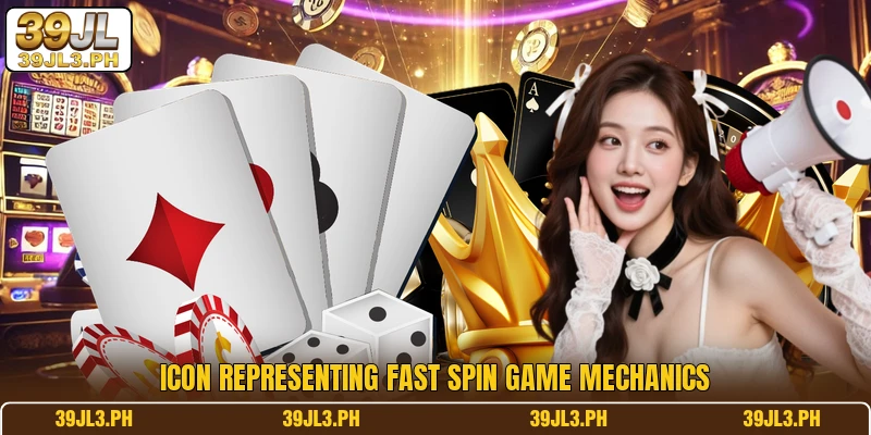 Icon representing fast spin game mechanics