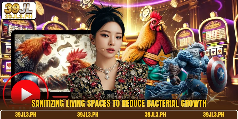 Sanitizing living spaces to reduce bacterial growth