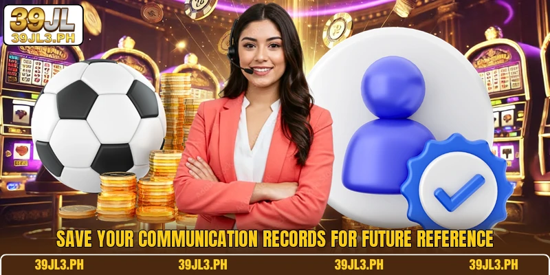 Save your communication records for future reference