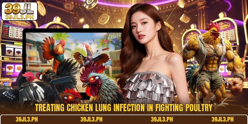 Treating chicken lung infection in fighting poultry